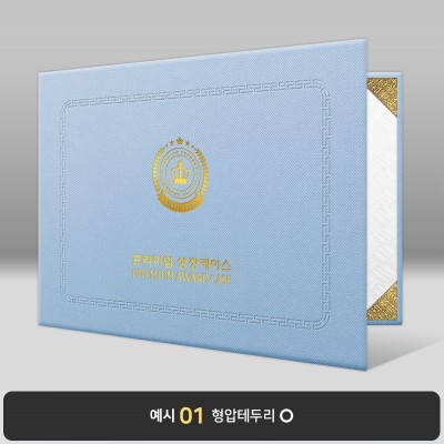 스카이 엠보패턴 상장케이스 가로형 A51