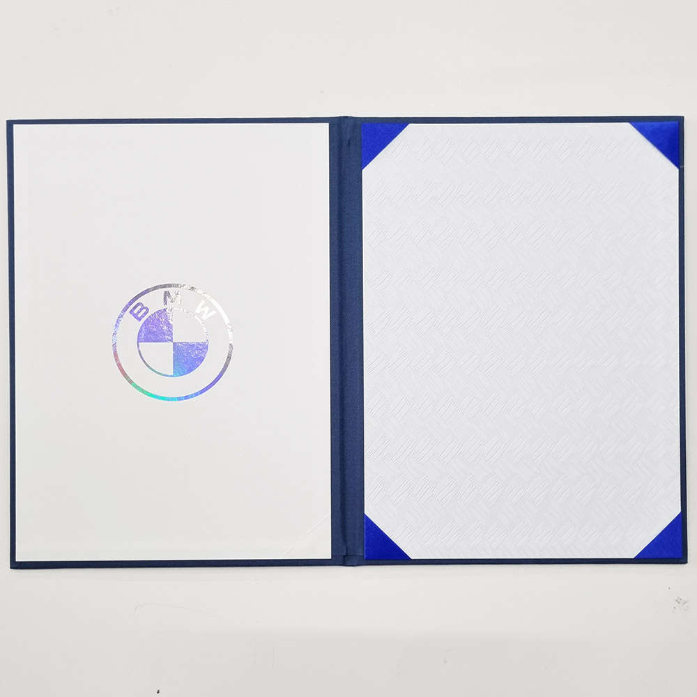 다크블루 엠보패턴 상장케이스 세로형 SC000734