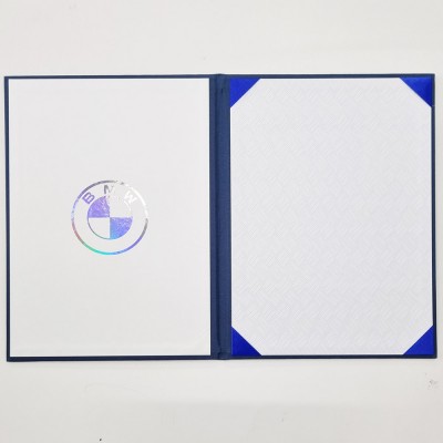 다크블루 엠보패턴 상장케이스 세로형 SC000734