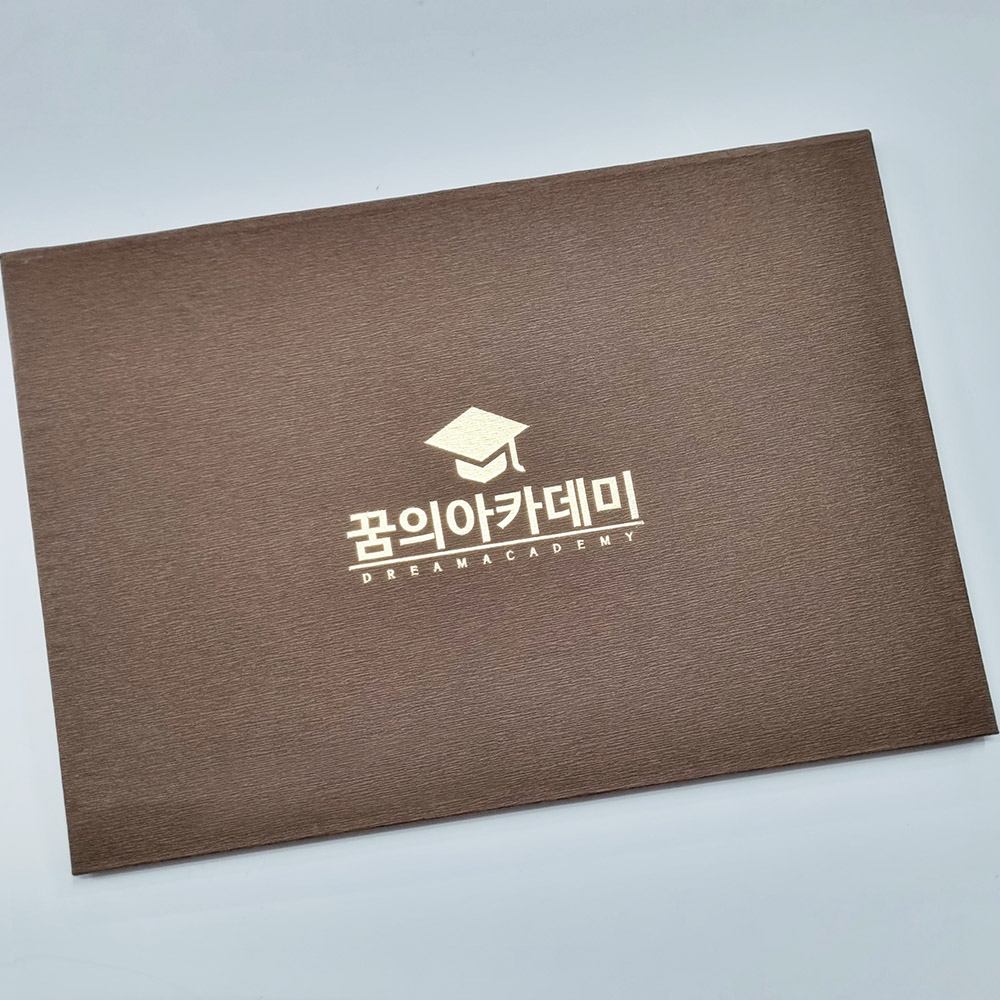 브라운 나뭇결패턴 상장케이스 노트북형 SC000739