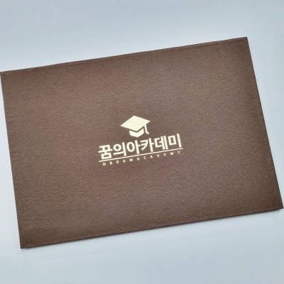 브라운 나뭇결패턴 상장케이스 노트북형 SC000739