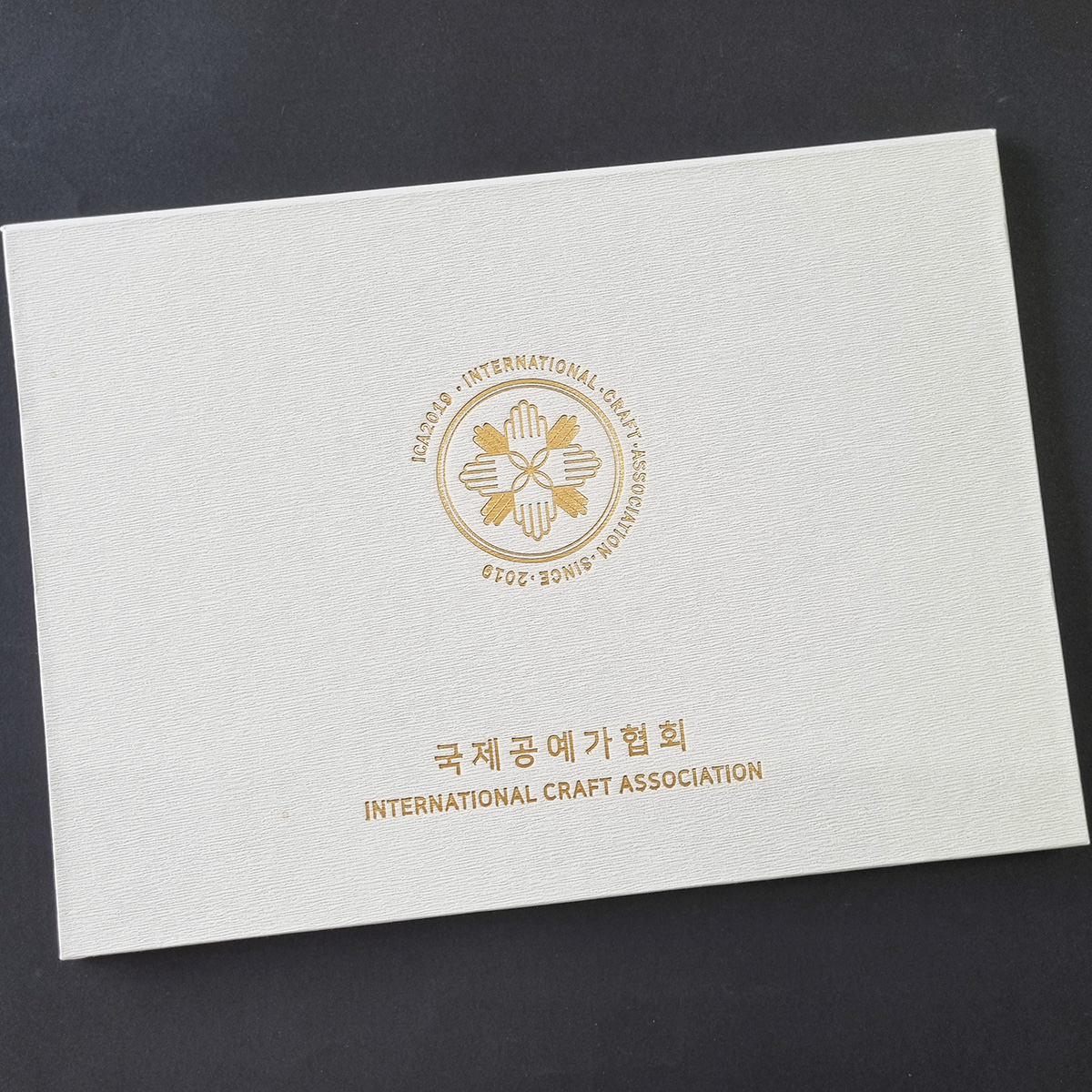 크림 나뭇결패턴 상장케이스 노트북형 SC000742