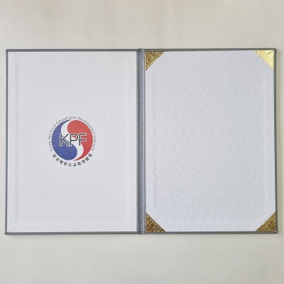 실버 메탈레자 상장케이스 세로형 SC000759