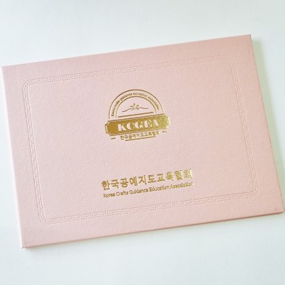 복숭아 엠보패턴 상장케이스 가로형 SC000794