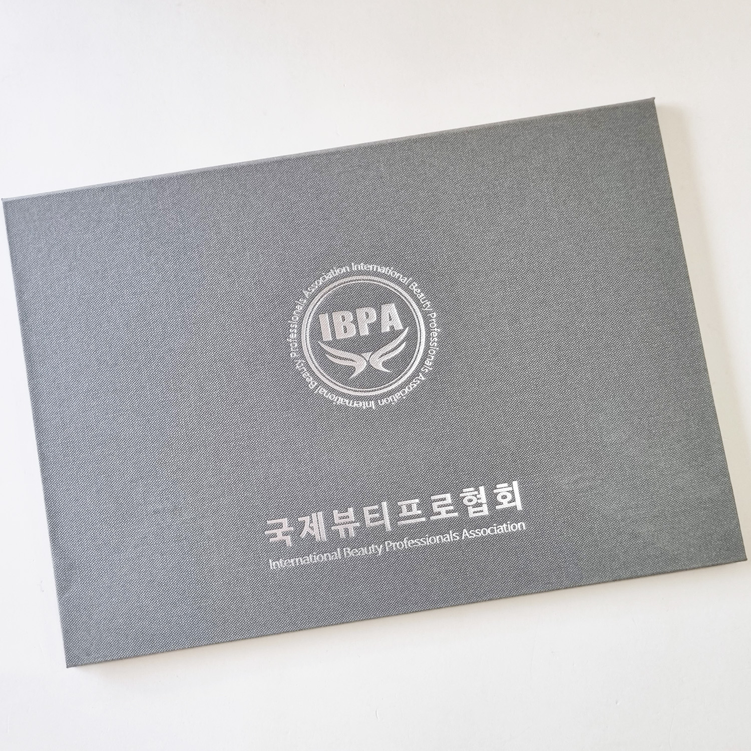 그레이 엠보패턴 상장케이스 노트북형 SC000800
