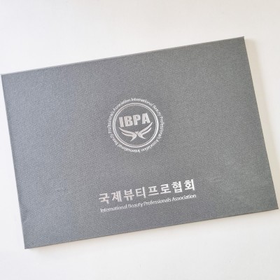 그레이 엠보패턴 상장케이스 노트북형 SC000800