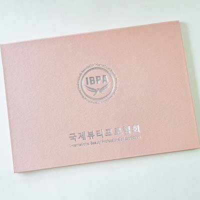 복숭아 엠보패턴 상장케이스 노트북형 SC000801