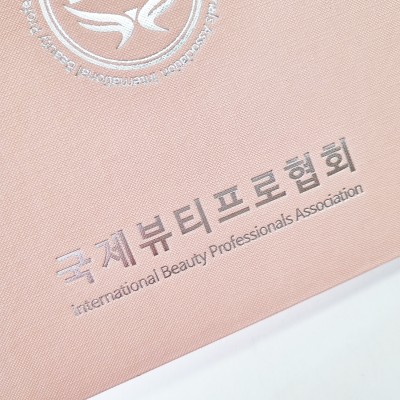 복숭아 엠보패턴 상장케이스 노트북형 SC000801