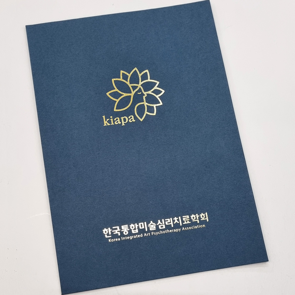 군청색 패브릭 종이상장케이스 한쪽포켓형 SC000897