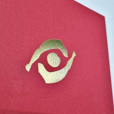 체리 나뭇결패턴 친환경 상장케이스 세로형 SC000943
