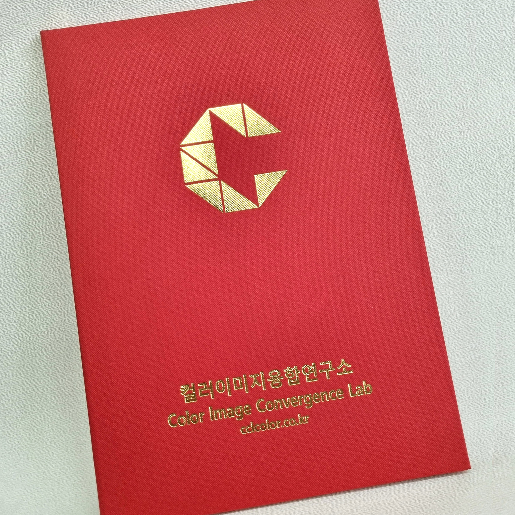 레드 엠보패턴 친환경 상장케이스 세로형 SC000953