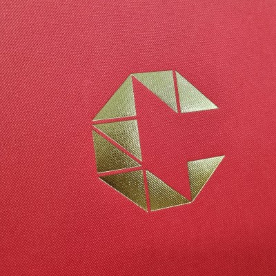 레드 엠보패턴 친환경 상장케이스 세로형 SC000953