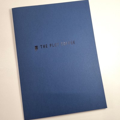 군청색 패브릭 종이상장케이스 한쪽포켓형 SC001019