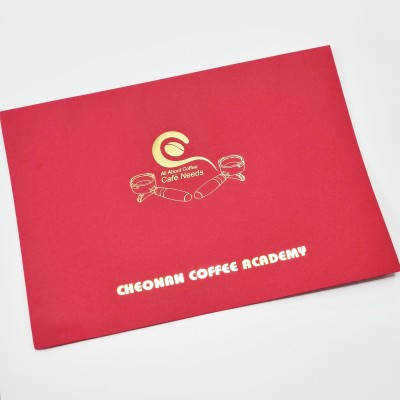 다홍색 종이상장케이스 면지형 SC001028