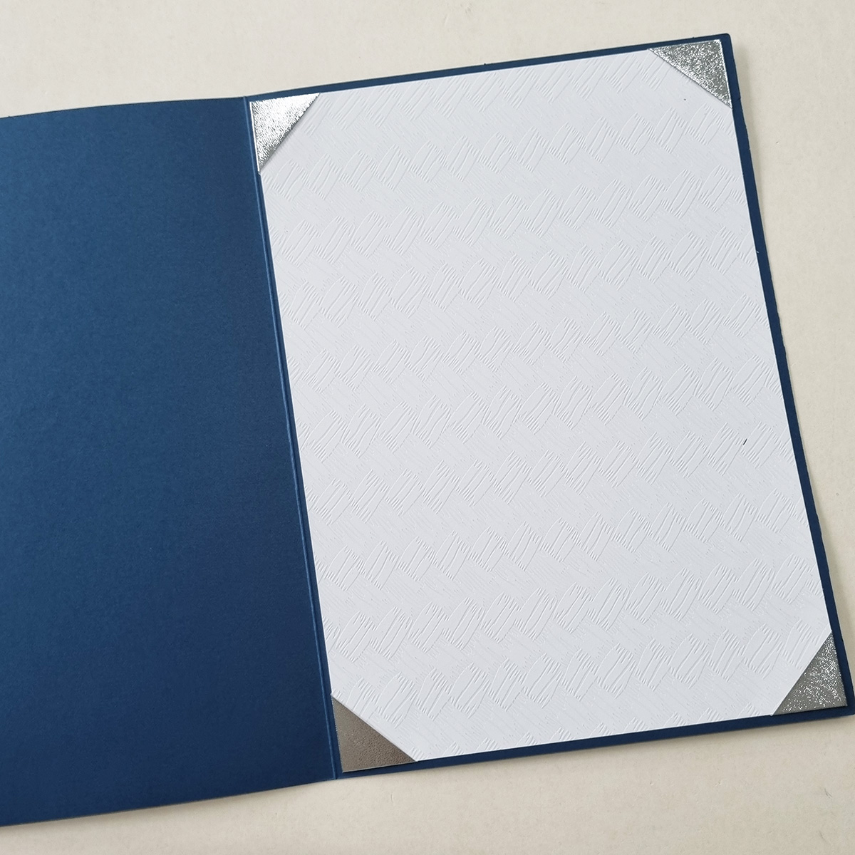 군청색 패브릭 종이상장케이스 면지형 SC001050