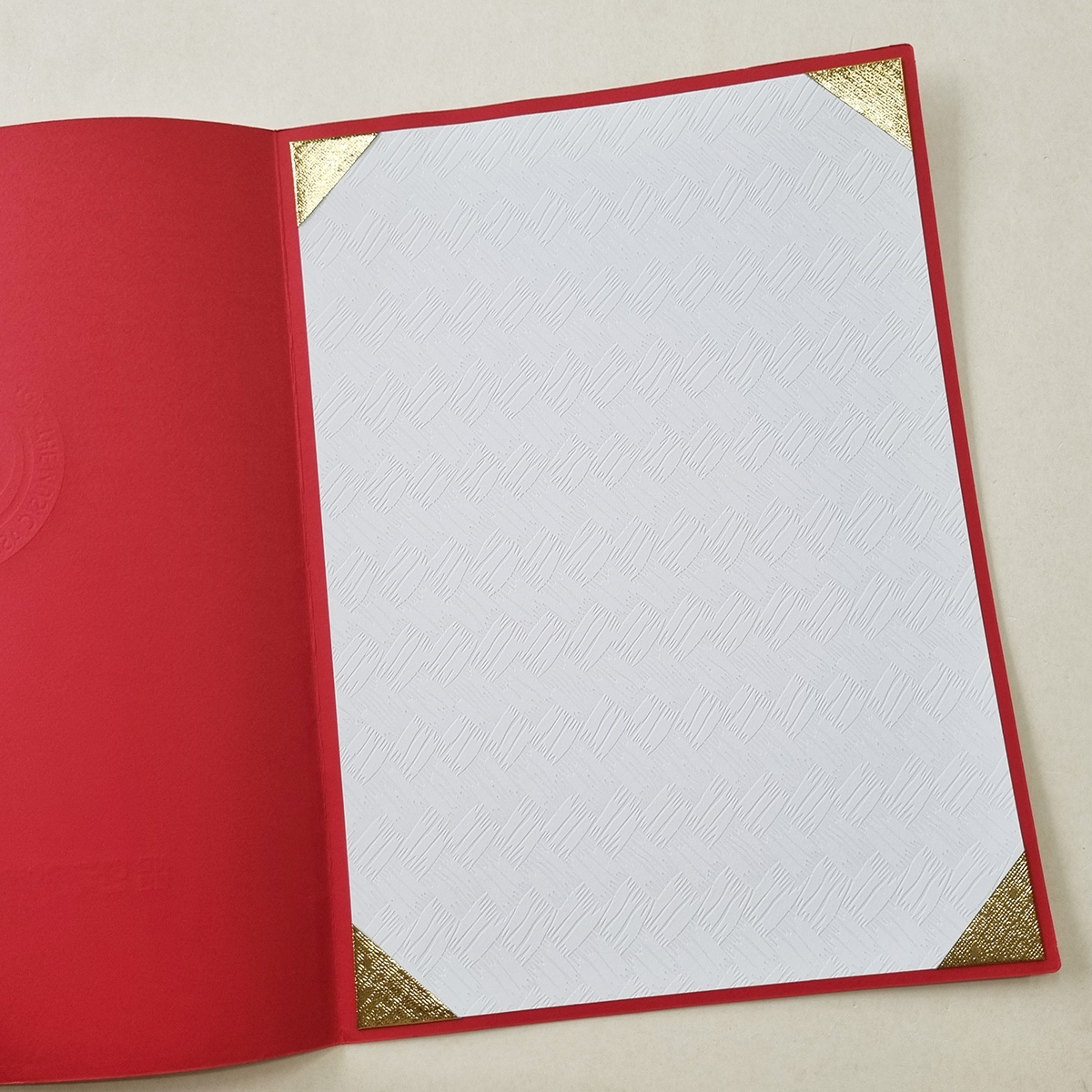 다홍색 종이상장케이스 면지형 SC001052