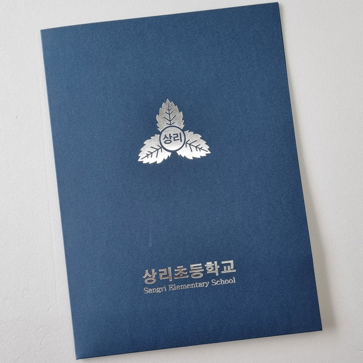 군청색 패브릭 종이상장케이스 양쪽포켓형 SC001063