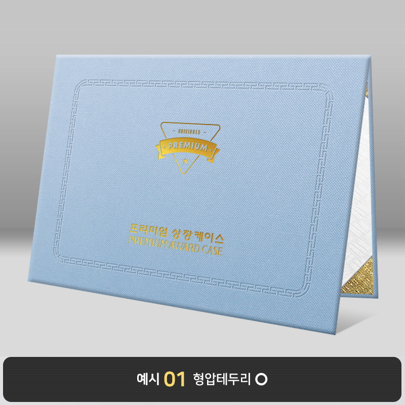 스카이 엠보패턴 상장케이스 노트북형 A50